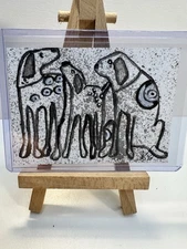 ACEO Original Art Card Acrylic, Hand Painted, 2.5 in X 3.5 in “The Gang”