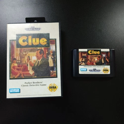 Clue(Sega Genesis, 1992) Game and Case, No Manual
