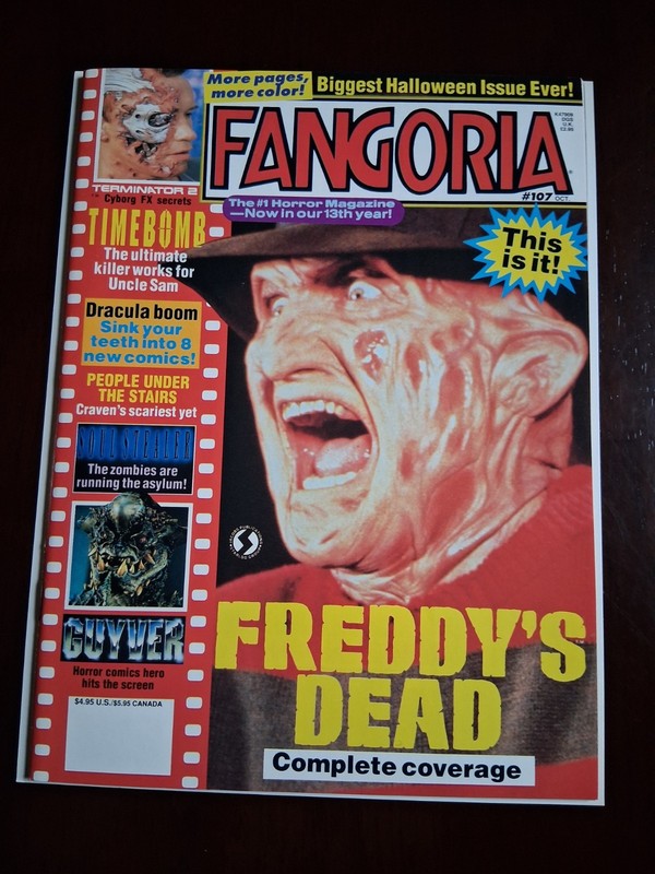Fangoria Magazine Issue #107 Oct. 1991   FREDDY'S DEAD
