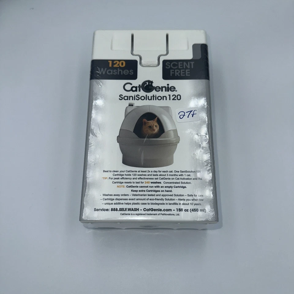 Cat Genie Catgenie 120 SaniSolution Cartridge Scent Free Cat Litter SEALED Pet - Image 2 of 4