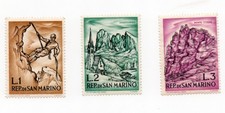 San Marino Postage Stamps 3 Rare Vintage 1958-1963