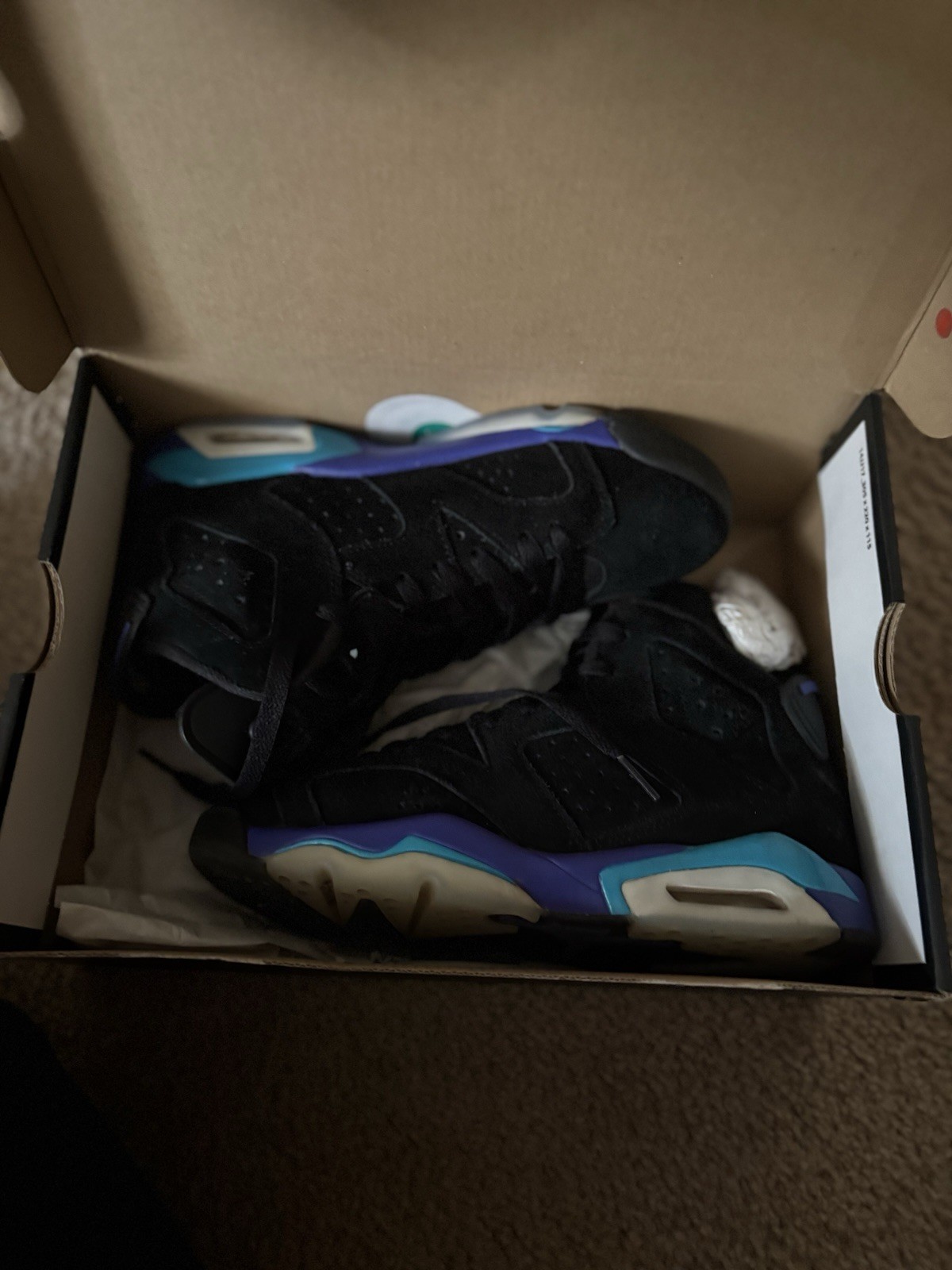 jordan 6 size 5.5 youth shoes Aqua