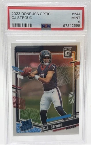 Panini 2023 Donruss Optic RC Rated Rookie C.J. Stroud #244 PSA 9 Texans Football