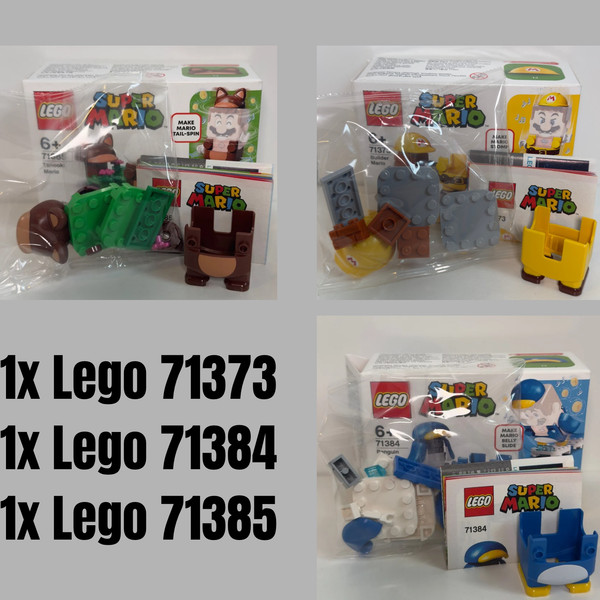 Lego® 71373 & 71384 & 71385 | Super Mario | AnzüGe| Baumeister | Tanooki | NEU-image