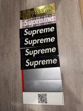 Supreme Box Logo Sticker Lot - SS22 Burberry, Gold, Black Vinyl, Scratch Off Etc