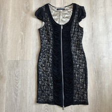 Vtg Andrew Marc New York Woman’s 10 Sleeveless Ruched Sheath Little Black Dress