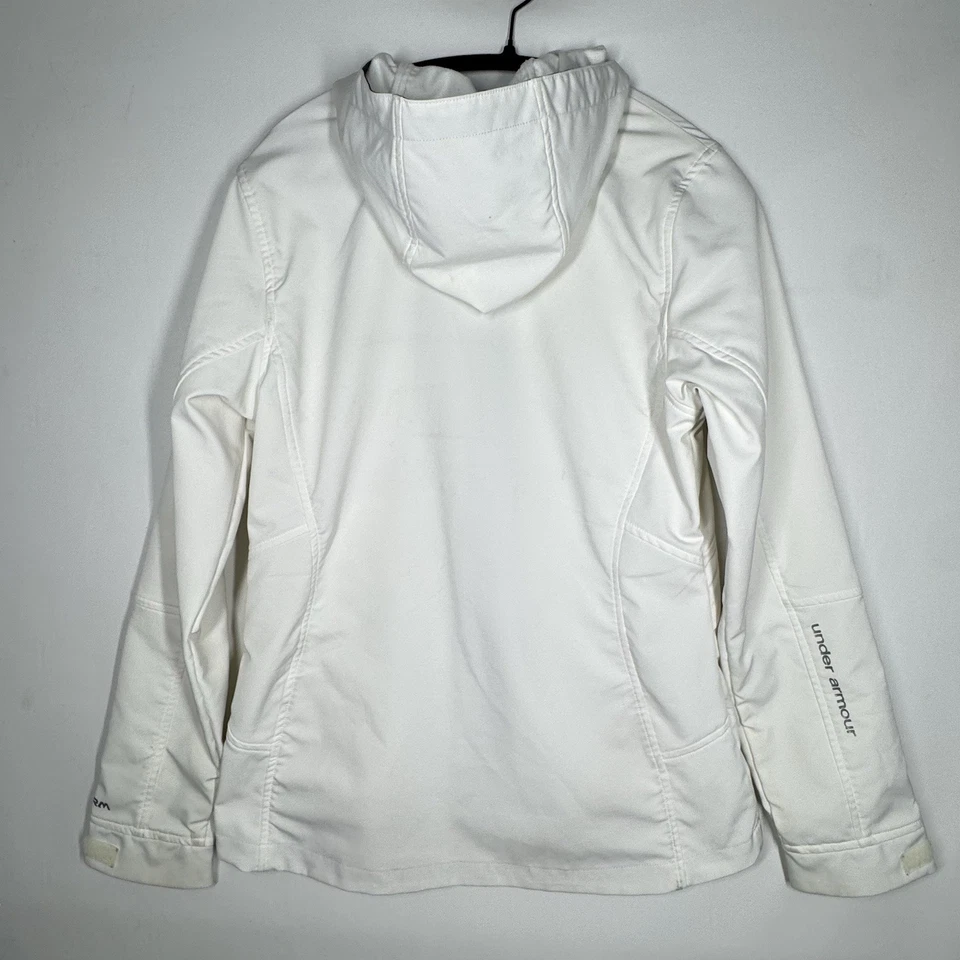 Chaqueta Texas A&M Aggies para mujer mediana Under Armour Storm abrigo blanco semi ajustado Foto 3 de 4