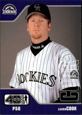 2002 Upper Deck 40-Man Baseball Card #986 Aaron Cook RC