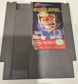 Tecmo Super Bowl NES Nintendo Authentic Tested Working Clean Pins Cartridge