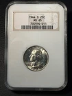 1944-S Washington Quarter NGC MS65 Fatty Old Holder Hologram