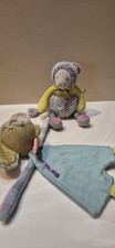 2-toy Bundle Moulin Roty Plush Mouse and Dog Blanket