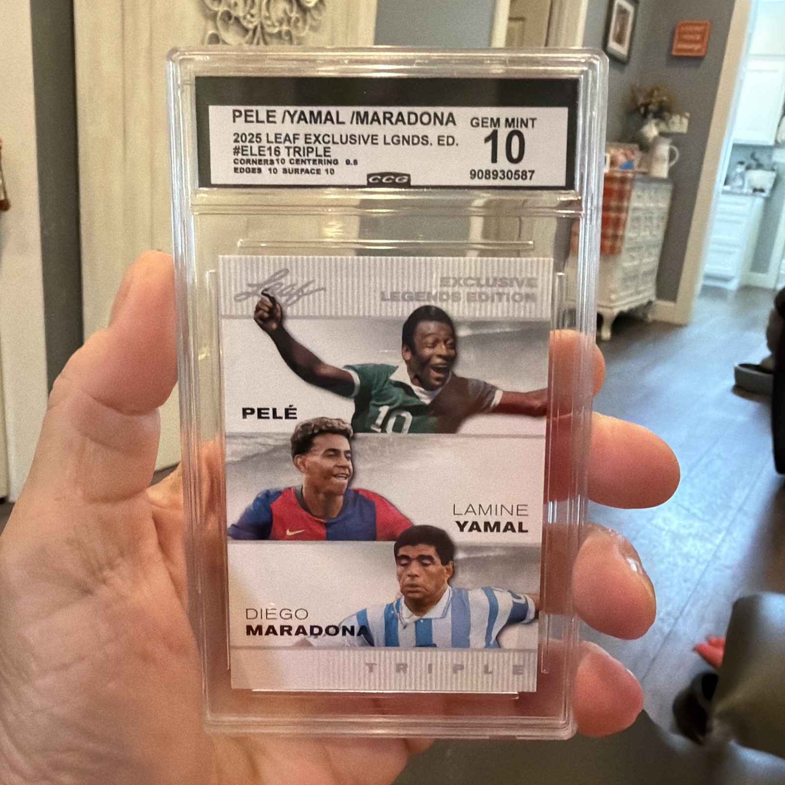 2025 Leaf Triple Pelé Lamine Yamal Maradona Exclusive Legends CCG 10 ELE16