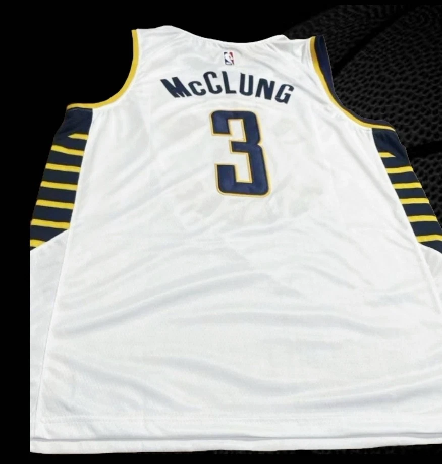 ¡NUEVO! MAC MCCLUNG #3 INDIANA PACERS JERSEY BLANCO GRANDE/XL - 100% COSIDO COMPLETO!!! Foto 2 de 4