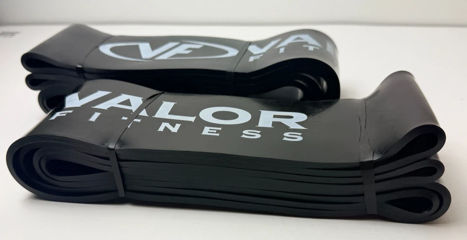 Set 2 New Valor Black 3 1/4 Heavy Duty 85-230 lb Resistance Band Lifting Fitness - Image 2 of 4