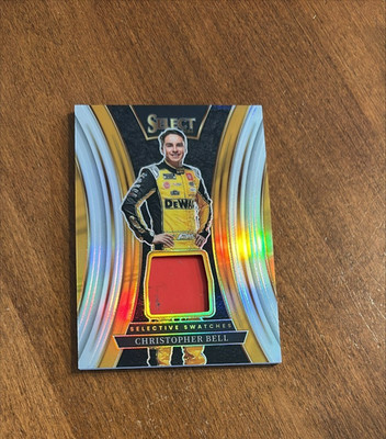 Christopher Bell 2025 Panini Select Swatches Silver Race Used Material SSCBL JGR