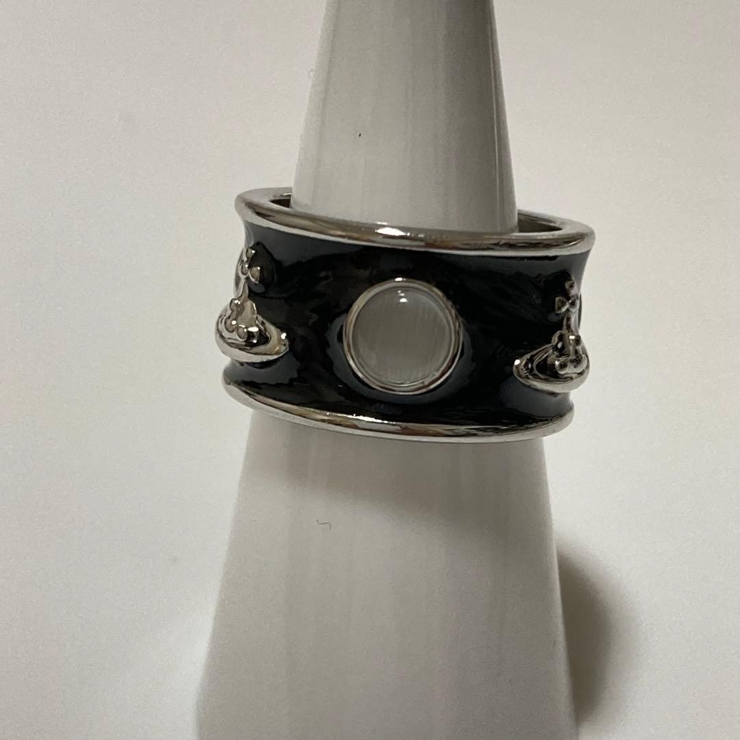 Vivienne Westwood KINGRING キングリング　ブラック　黒 Vivienne Westwood Ring Size 6.5-7 King Black Silver NO BOX [EJ210