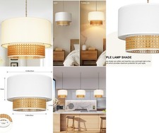 Modern 2-Tier Lamp Shade for Ceiling & Floor Lights – Grey