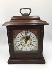 Vintage Hamilton Wooden Mantle Clock,Case,Chime W Key,Not Working,Parts/Repairs