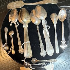 H. Hudson Antique 1900-1940 Mixed Lot Sterling Silver .925 Spoons & Flatware