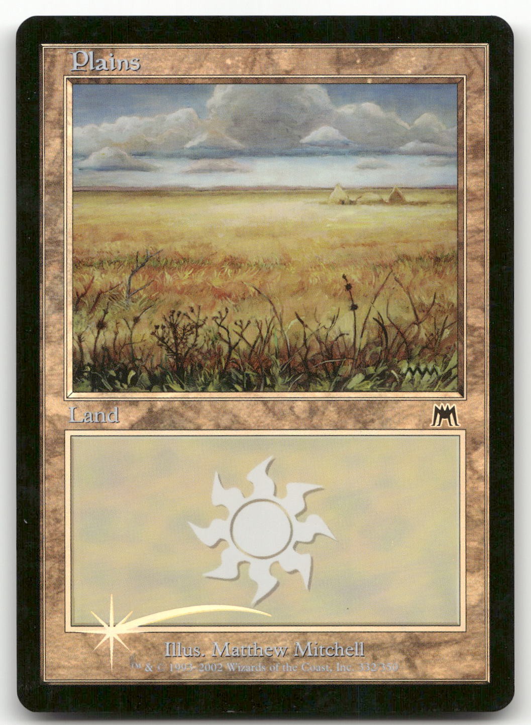 Plains (332) #332 (Foil) (NM) Onslaught ONS Magic MTG