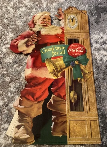 Vintage 1957? Coca Cola Santa Cardboard Cutout Sign Standee? Display Soda Pop