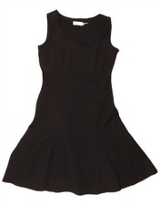 CALVIN KLEIN Womens Sleeveless A-Line Dress US 4 Small Black Polyester BE03