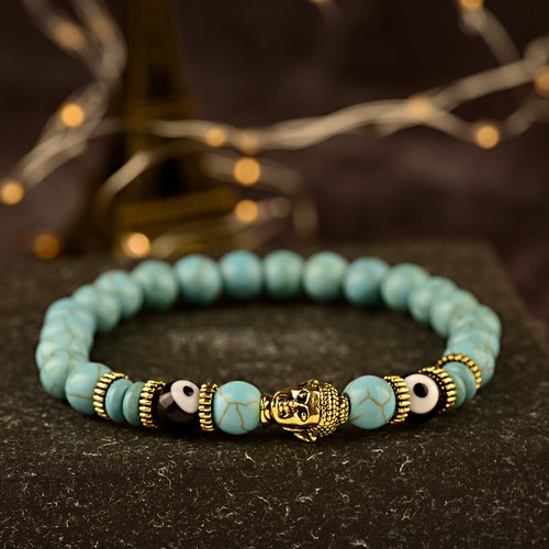 Fashion 8mm Natural Lava Stone Tiger Eye Beaded Men's Bracelets Jewellery Gift - Picture 64 of 70