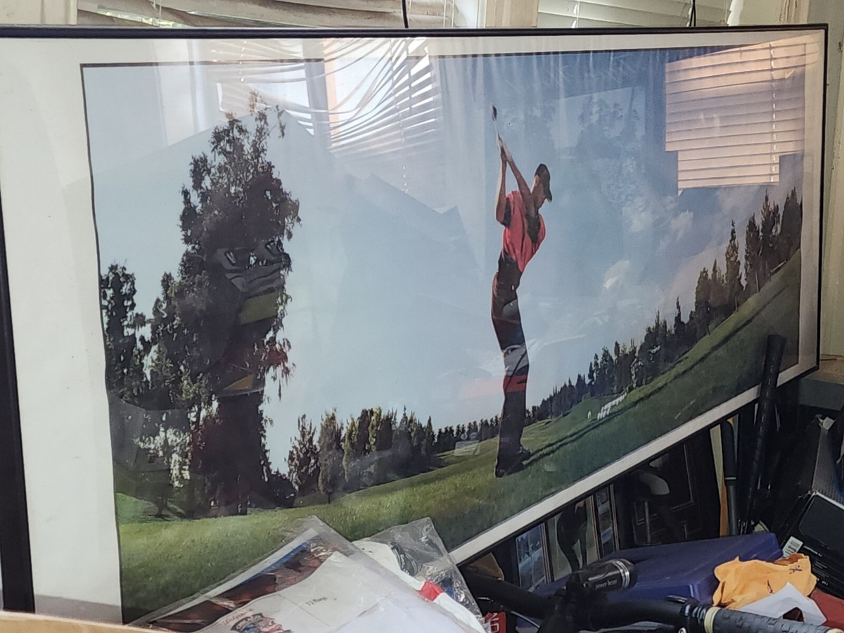 Rare NIKE Tiger Woods Paramonic Drive Golf Original Poster Frame