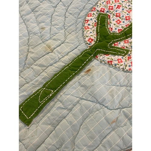 Pottery Barn Kids Tree Owl Embroidered Quilt 2010 78 x 61 FLAWED - Picture 9 of 14