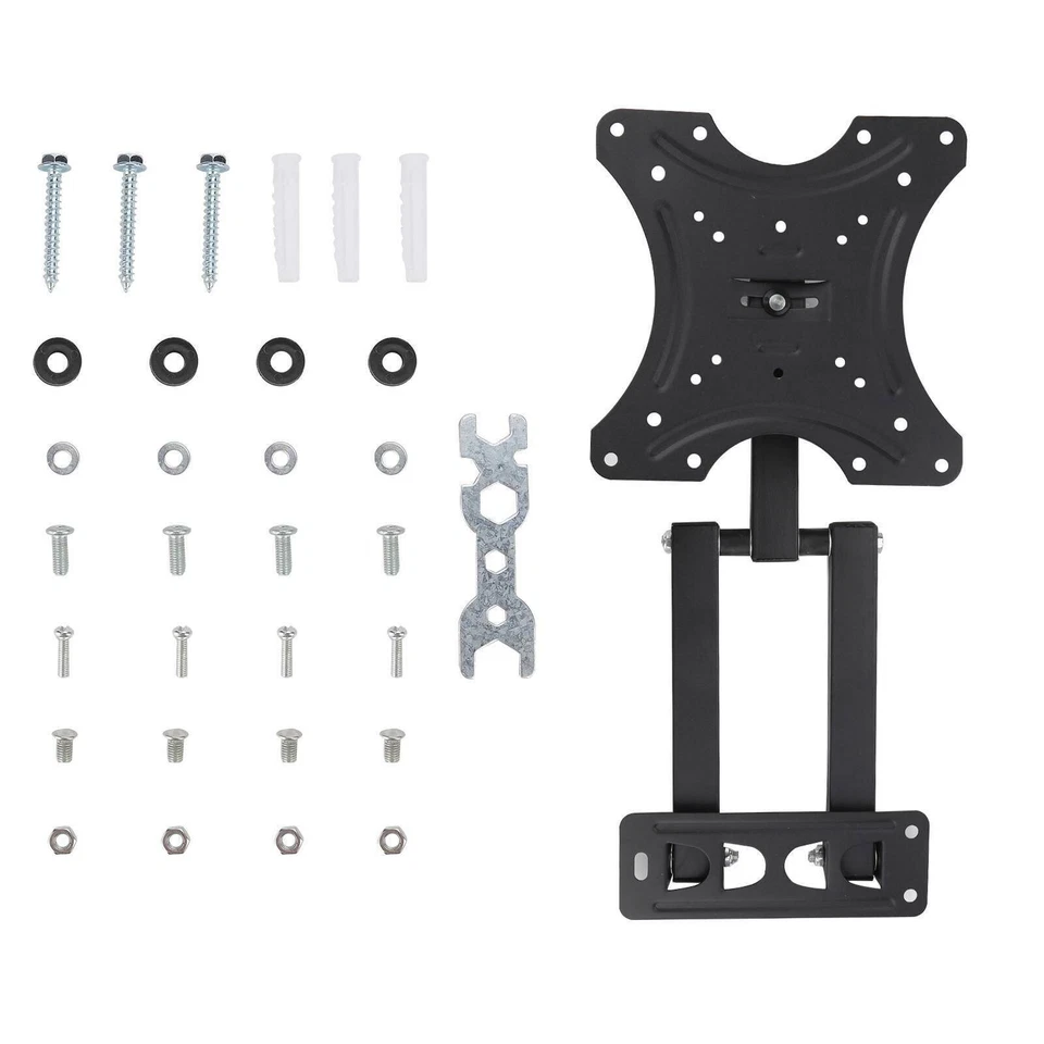 Swing Arm Folding Wall Celing Bracket Mount Swivel Tilt TV LED LCD 14”-42”Black - Image 3 of 4