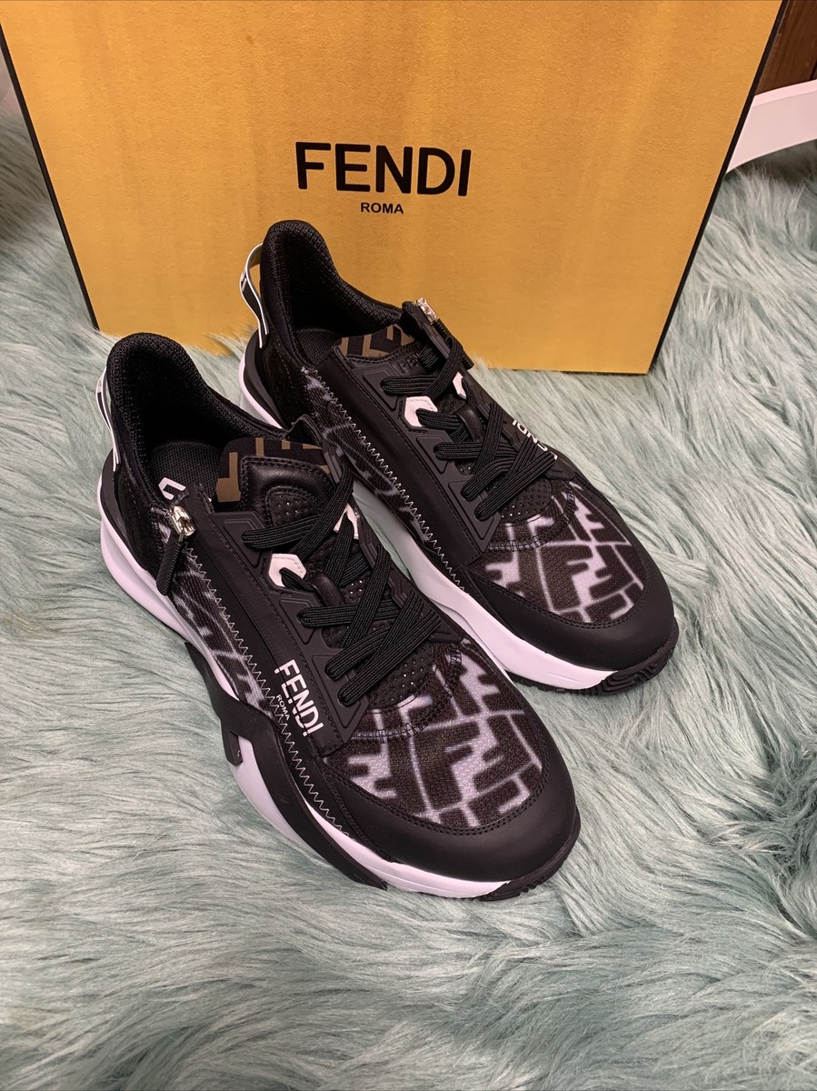 New Fendi Flow FF Mesh & Leather Sneaker Men display picture 1