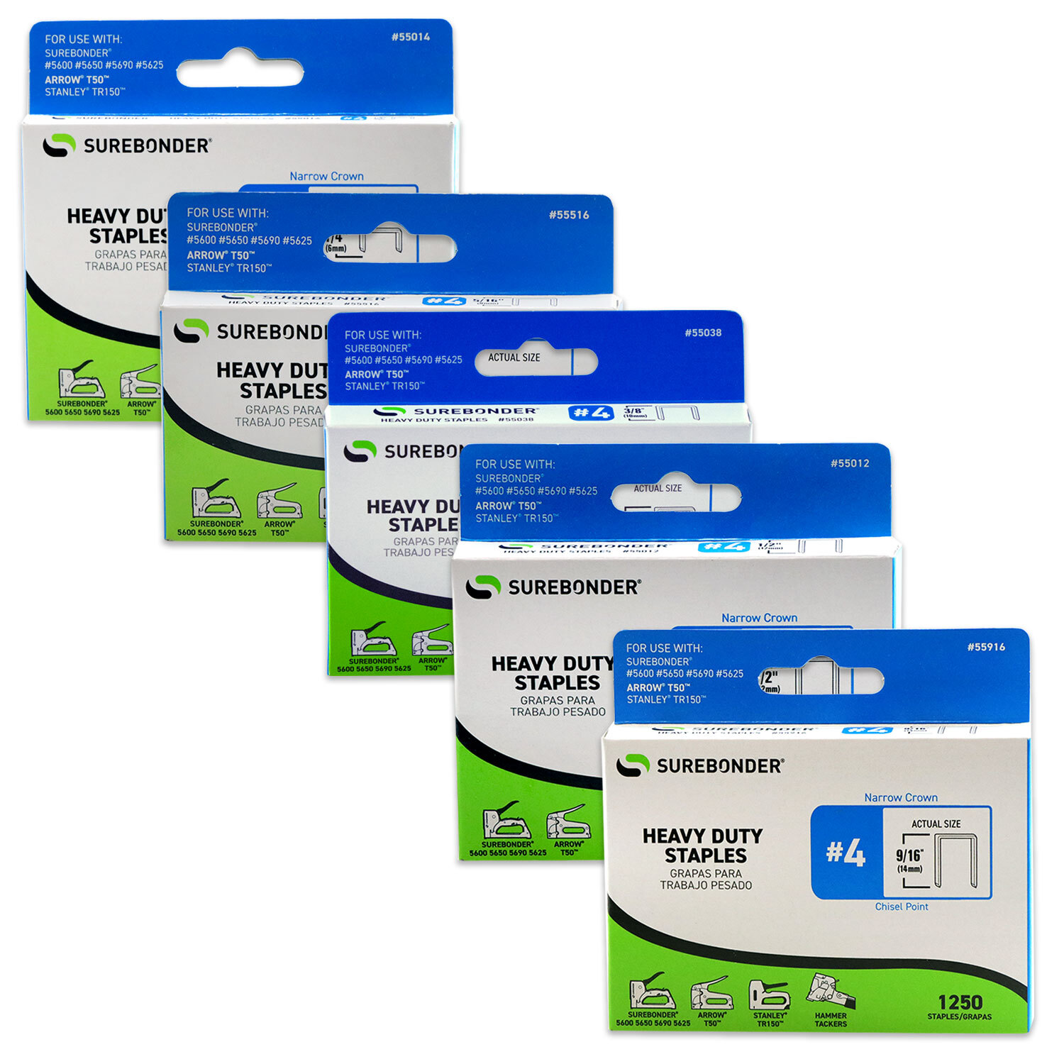 Surebonder 9600AKA Pneumatic Heavy Duty T-50 Stapler System - 7 Pieces