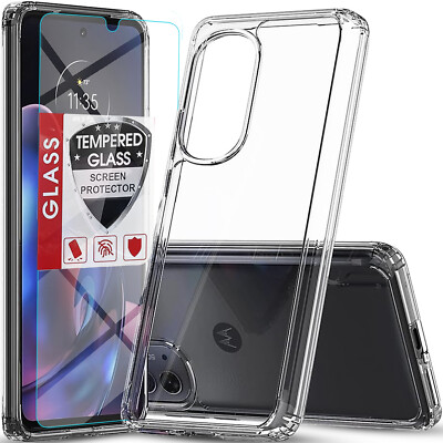 For Motorola Edge 2022/Edge Plus 2023/Edge 5G UW 2021 Case Phone Cover  Glass