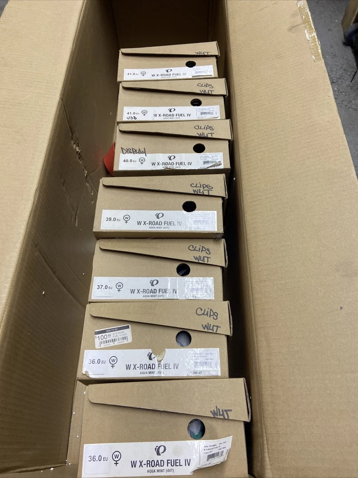 Zapato de ciclismo PEARL IZUMI para mujer W X-Road Fuel IV-W COMO NUEVO BLANCO VERDE Foto 3 de 4