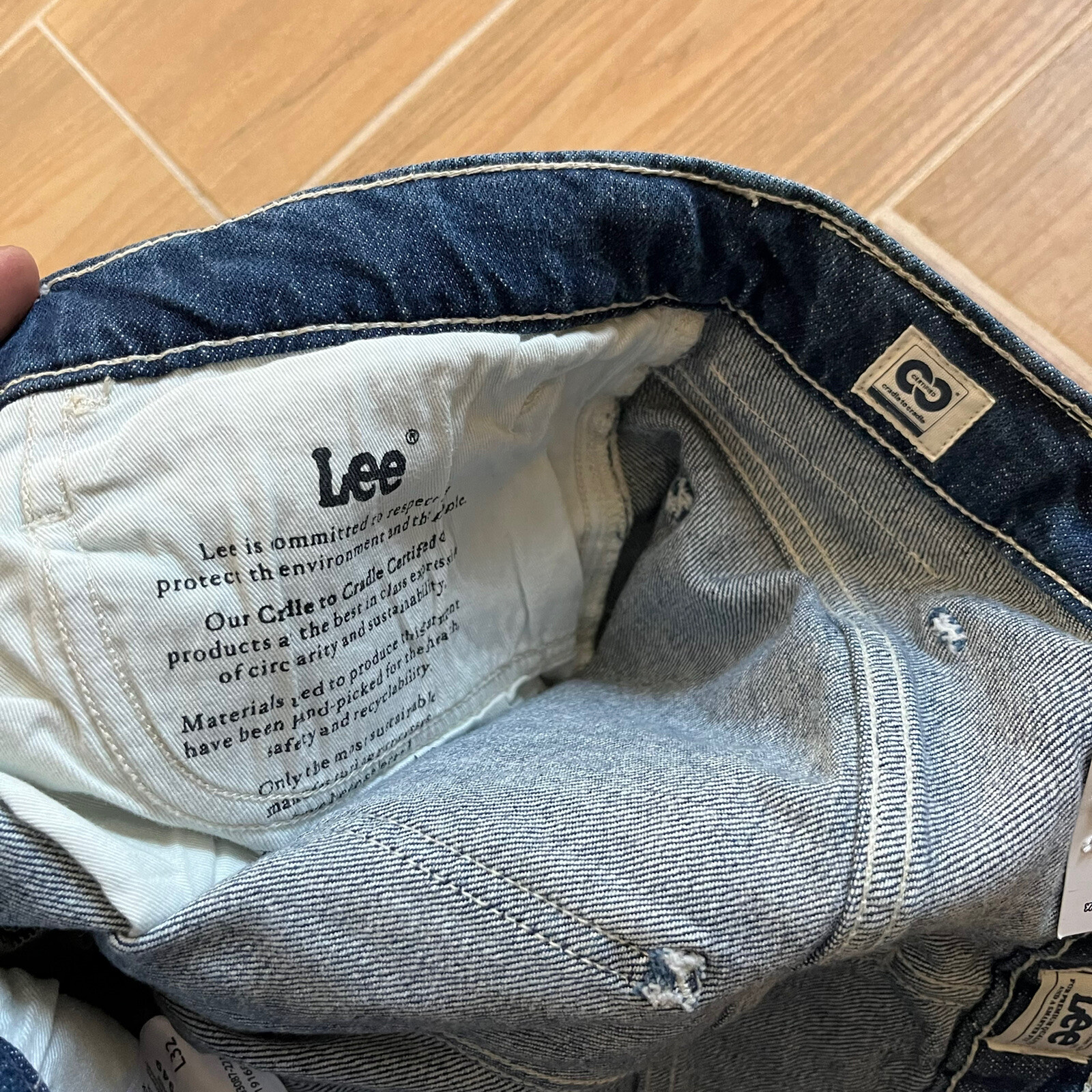LEE DAREN Jeans Men's SIZE 36X32 Selvedge Denim Regular Straight Button Fly Blue