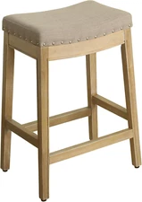 Home Decor | Backless Nailhead Trim Counter Height Bar Stools | 24 Inch Bar Stoo
