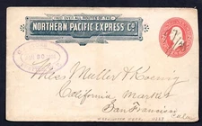 US 1884 SEATTLE WASHINGTON TERRITORIAL COVER ON NORTHERN PACIFIC EXPRESS CO.