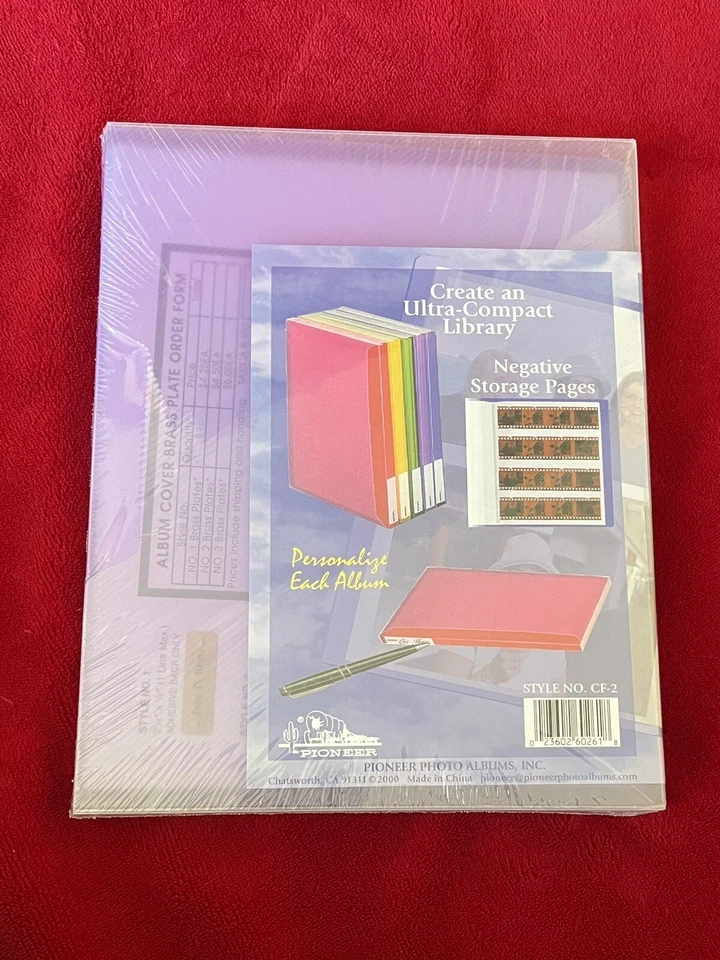 NUEVO álbum de fotos Pioneer Space Saver 72 bolsillos sin cordones púrpura para hasta 4"x6" Foto 3 de 4