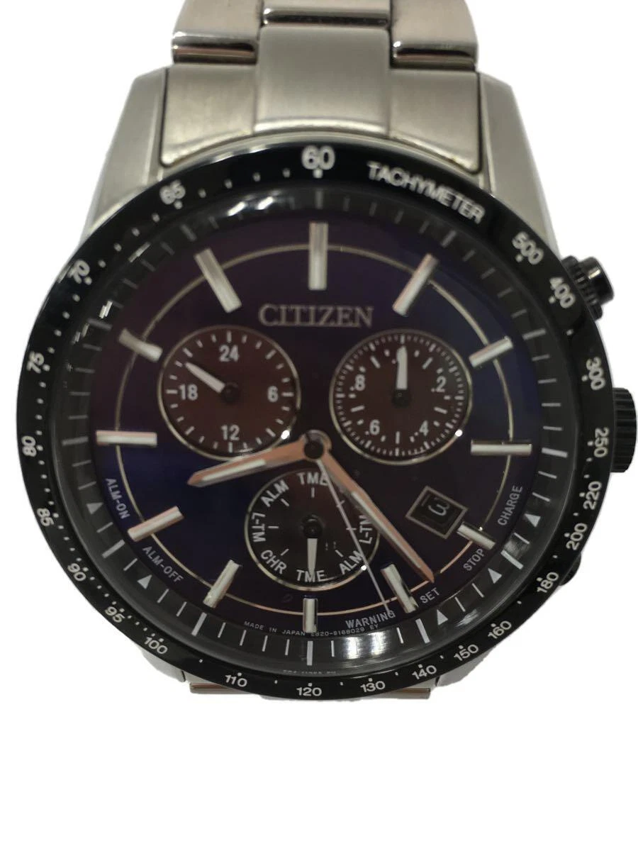 Citizen Eco Drive E820 S122635 Date St.Steel Navy Silver Quartz