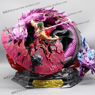 One Piece GK Ayo Dragon Tornado Roronoa Zoro VS KING Glowing 37cm