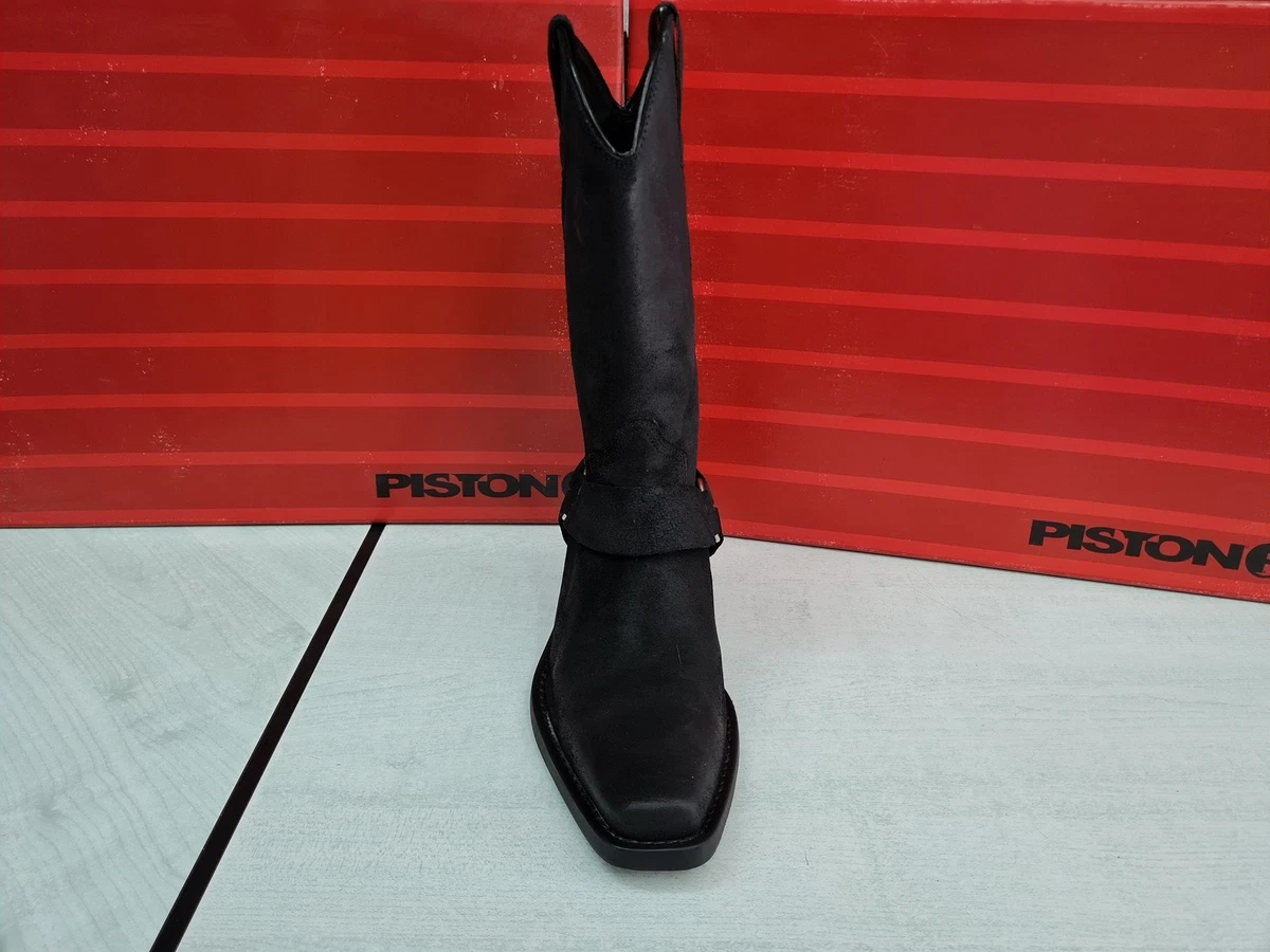 Piston Stivali Guru in vacchetta Biker Uomo Art. 21861 NER Nero