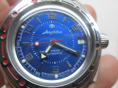Vostok Amphibia Automatic 200m Diver Russian Watch USA SELLER ~EXC COND 
