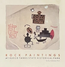 ROCK PAINTINGS AT HUECO TANKS STATE HISTORICAL PARK-ANCIENT NATIVE AMERICAN ART