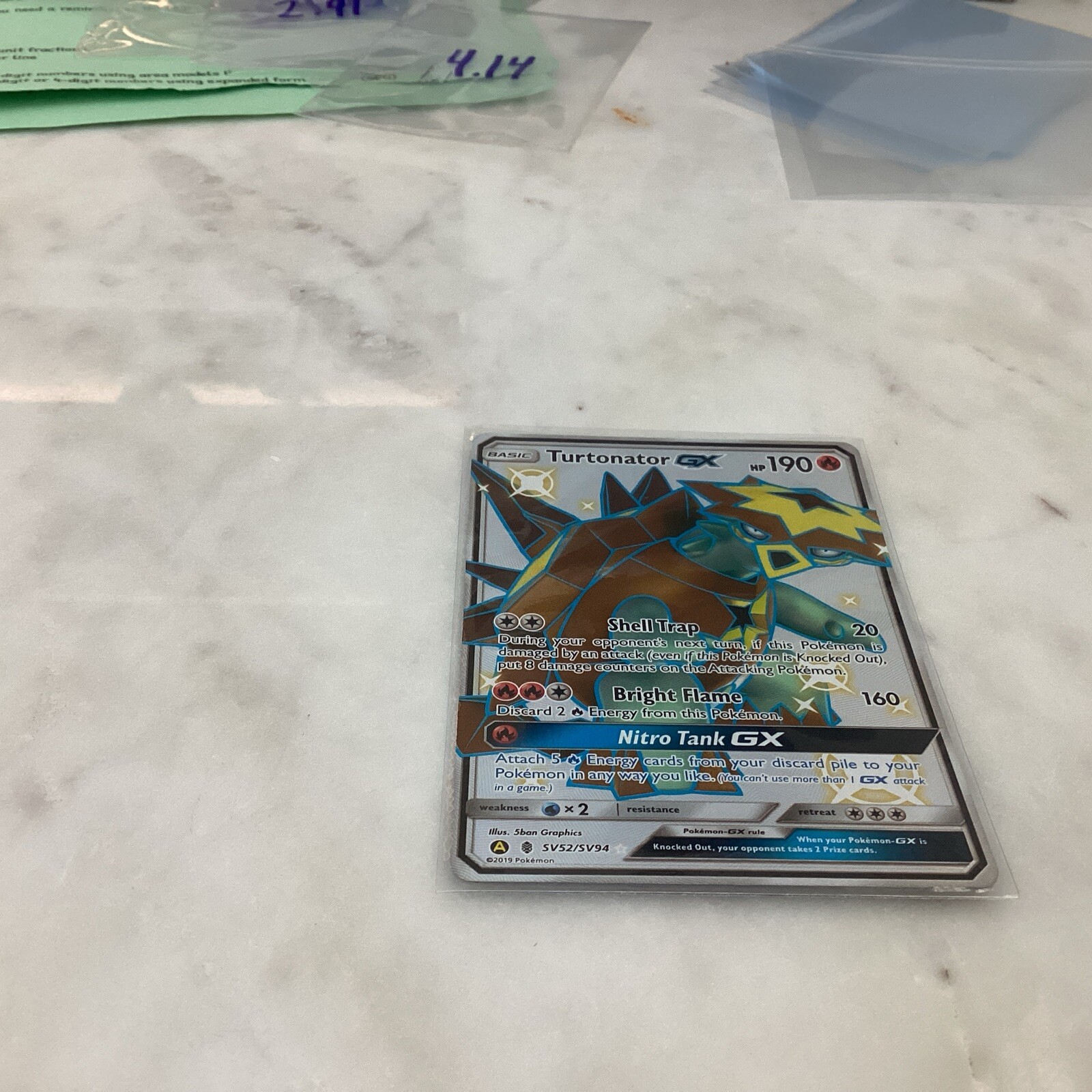 Pokemon Card English   - Shiny Turtonator GX 212/150 SSR SM8b - Full Art MINT