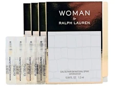 RALPH LAUREN WOMAN EDP 1.2ml .04fl oz x 4 PERFUME SPRAY SAMPLE VIALS