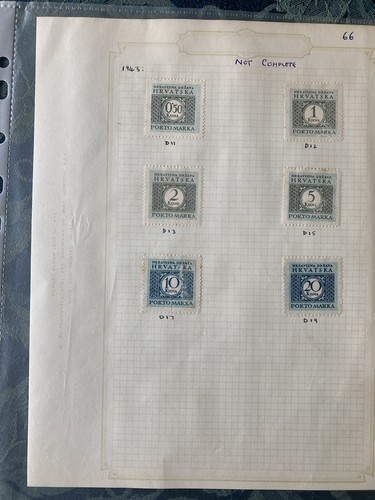 CROATIA STAMPS 1941-1943 on 18 Old Album Pages - Picture 16 of 18