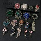 Plant Brooches Pins Jewelry Corsage Women Elegant Flower Badges Vintage