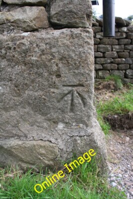 Photo 6x4 Benchmark on barn beside A683 near Foxhole Rigg Cautley Ordnanc c2014