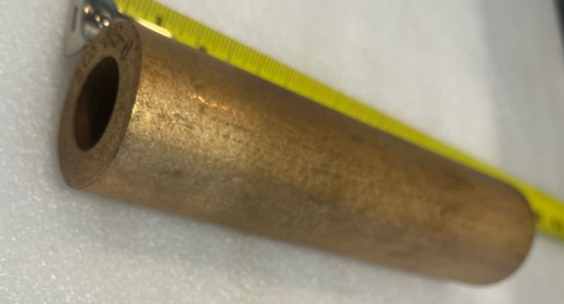 Sintered Bronze Oilite Cored Tube Stock 1 5/8” O.D. X 1” ID.  X 6-1/2" SCS-813-6