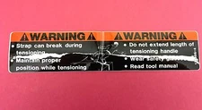 SIGNODE STRAPPING TOOL  PART #177896 WARNING LABEL - 4A / 4C / 3A / 3C